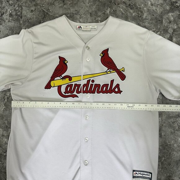 St. Louis Cardinals Majestic Cool Base Jersey Men's Size XL White Red - Picture 5 of 6